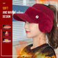Women's Winter Warm Knit Beanie Caps with Visor