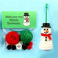 DIY Button Ornaments Animals & Christmas Themes Easy to Stack Durable Ideal Christmas Gift