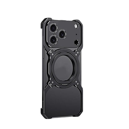 Frameless Phone Case with Ring Stand for iPhone