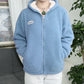 ❄🔥Women's Cozy Oversized Fuzzy Jacket with Zipper & Stand Collar