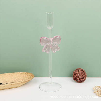 Buy two, get one free for a limited time🎀 Bow Glass Candle Holder