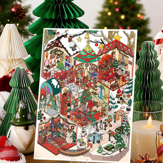 Christmas Cabin DIY Sticker Scene Kit