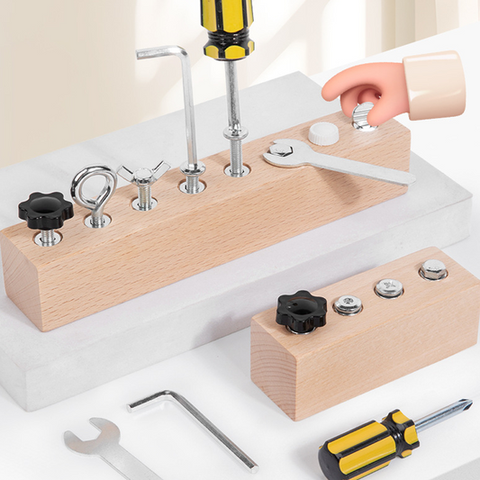 📢📢50%  OFF !!!⏰Montessori Wooden Screw Driver Board Toy